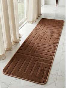 Luxury Runner Rug 2.00m X 60cm – Geometric Design With Reinforced Bias Binding. Beautiful And Non-Slip. - 鏽棕色 - 查看 3