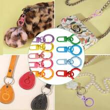 16 piezas de ganchos de resorte de doble extremo, llavero de resorte de gatillo, adecuado para manualidades DIY, llaveros, mochilas, fabricación de carteras DIY (16 colores) - 16 piezas - Ver 6
