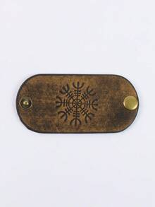 1件裝維京北歐符文髮珠，棕色皮革編髮髮箍，中世紀LARP配件，適用文藝復興市集、萬聖節、Cosplay與派對服裝 - A - 查看 2