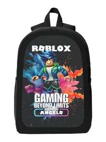 Cartoon-Printed BackpackUniversal Men's And Women's Casual Backpack, Lightweight Daily Commuting Backpack, Portable Travel Daily-Use Bag, Essential Gift For The Start Of The School Year - 黑色 - 查看 2
