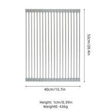 Brodark Giá để chén đĩa gấp gọn bằng thép không gỉ, giá phơi chén đĩa treo tường, tiết kiệm không gian mặt bàn, giải pháp lưu trữ nhà bếp hiện đại tối giản. - Xám - Xem 12