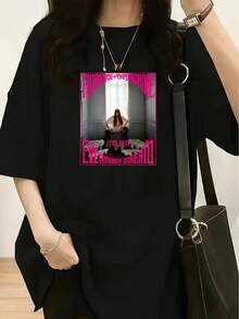 Florence + The Machine 2026 "Everybody Shriek" Tour Graphic T-Shirt - Women's Casual Crew Neck Short Sleeve T-Shirt, Loose Fit And Soft, ALL Fashion Essentials, Stylish Party T-Shirt. - 黑色 - 查看 6