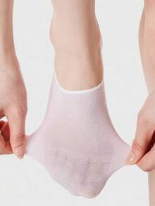 1 Pair/5 Pairs Women's Morandi Color Block Invisible Socks, Lightweight Fresh Vibrant Color Block Boat Socks, Suitable For Summer - Multicolor - View 8