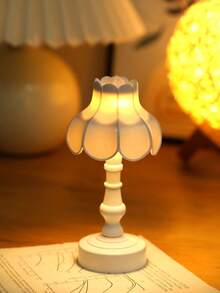 1pc Flower/Tower/Stripe/Lotus Shaped LED Decorative Light, Mini Tabletop Atmosphere Lamp, Home Decor For Bedroom, Suitable For Bedside, Mother's Day Cozy Decoration, Bedroom Decor Nightlight, Table Lamp, Night Light - Warm Light - View 12