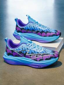 Men's Running Shoes, Lightweight & Fashionable Versatile Running Shoes, Professional Marathon Full-Length Carbon Plate Racing Shoes, Shock-Absorbing & Rebound Sports Shoes, Training Shoes, Suitable For Outdoor Sports And Casual Fitness, Unisex, All Seasons - Purple Moon - View 21