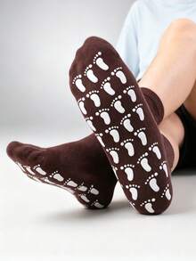 1 Pair Non-Slip Absorbent Wear-Resistant Simple Indoor Socks, Suitable For Home, Play, Yoga - Multicolor - View 7