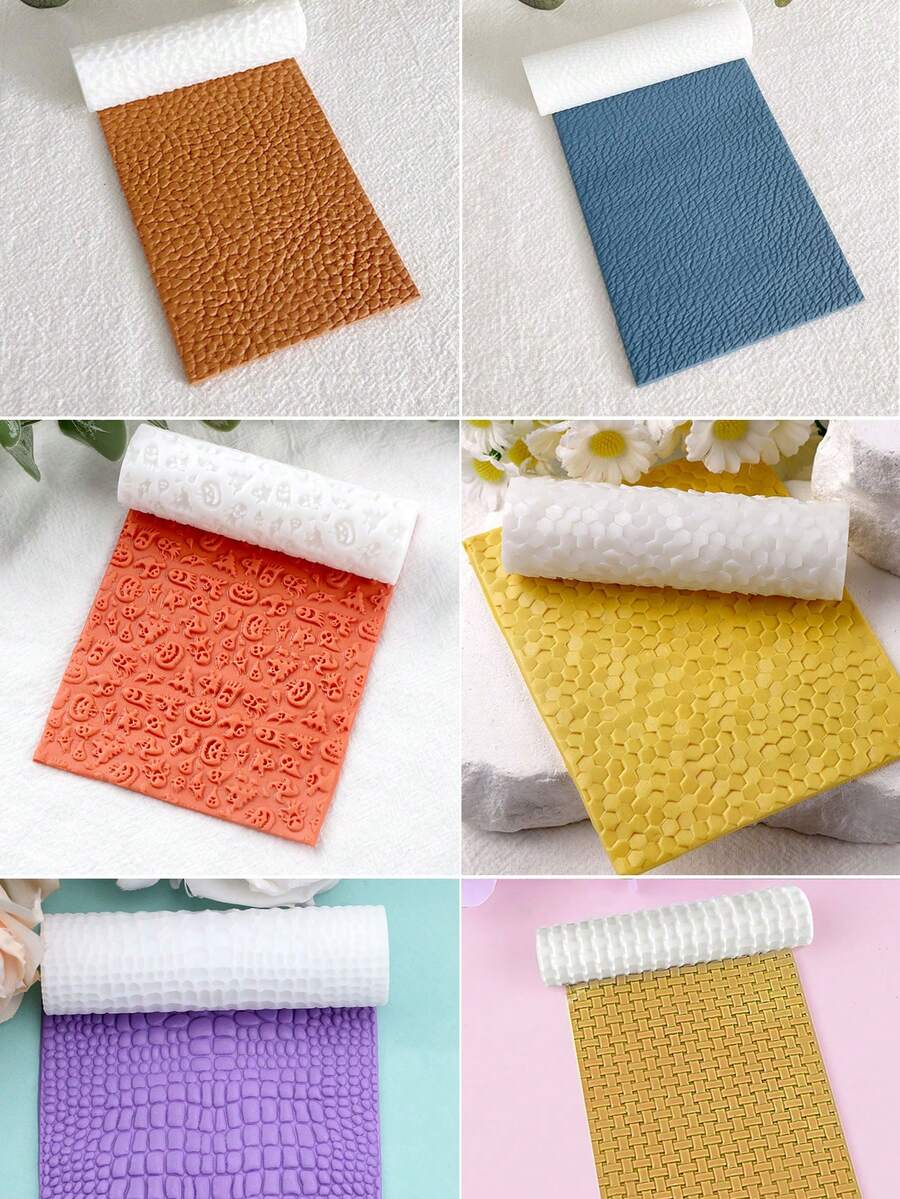 Arcilla suave con textura de panal, herramienta ideal para manualidades DIY, diseño y joyería para crear un efecto de textura uniforme - Multicolor - Ver 1