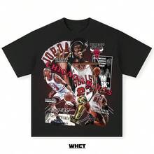 WHCT Retro Short Sleeve Sports Jersey, Vintage Edition, Bulls Big Three, Pippen, Rodman, American Youth Basketball - 白色 - 查看 6