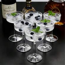1/5/10/15/20pcs Transparent Champagne Glasses/Martini Glasses/Wine Glasses/Stemware/Cocktail Glasses/Champagne Glasses,Perfect For Parties/Picnics/Birthdays/Valentine's Day/Easter/Weddings - View 1