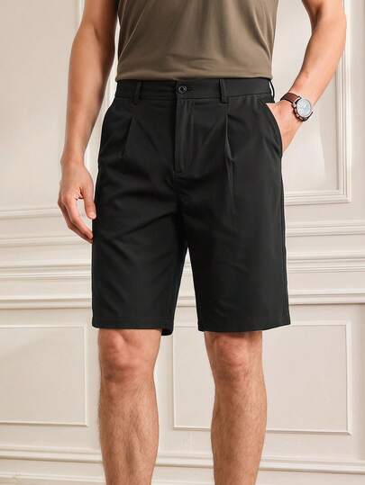 Officeau Men's Business Casual Shorts, Suitable For Daily Commute In Summer
