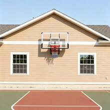 Wall Mount Basketball Hoop, 54-Inch PC Backboard Mounted Basketball Hoop Outdoor With Hand-Crank Adjustment, 0.11 Inch Thickened Backboard, Classic Basketballs Hoops Design, Indoor & Outdoor Use - 54-inch - 查看 9