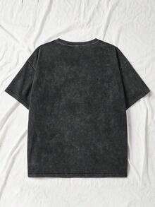 2026 Fashion Women's Quality Casual Cotton T-Shirt Summer Clothes Plus Sizes - Retro Short Sleeve Casual T-Shirt With Bubble Gum Cat Design For Plus Sizes Women's Swimwear Unisex Basic T-Shirt - 黑色 - 查看 2