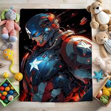 1pc Retro Cartoon Style Throw Blanket,Spider-Man Print Blanket,Cartoon Character Printed Blanket,All-Season Universal Nap Blanket,Character Home Decor Blanket,Modern Fashion Gift Suitable For Home Bedroom Bed Sofa Office Lunch Break Cover Picnic Blanket - Nhiều màu - Xem 2