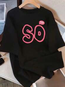 Summer 2026, Women's Loose Fit Cotton Crew Neck T-Shirt, Versatile, Comfortable And Casual, Youthful Style, Popular, Vibrant, For Everyday Wear, Short Sleeve - High Quality - 黑色 - 查看 1