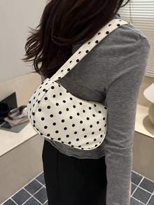 Bolso En Forma De Nube Color Caramelo De Nuevo Estilo A Bolso De Hombro De Color Sólido Bolso Encantador Para Axila - Blanco 7 - Ver 7