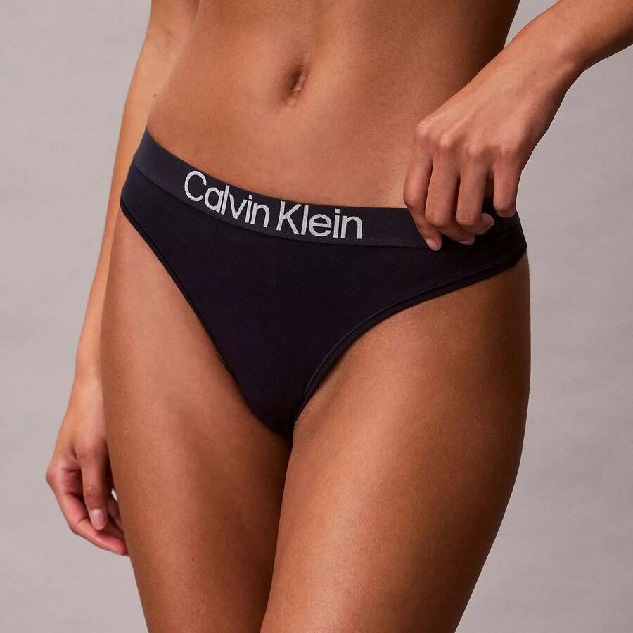 Calvin Klein Calvinklein Maximum Cotton Thong Underwear Women Panties QD5292 Thongs For Women Underwear - 海岸線 - 查看 1