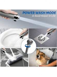 Filtered High-Pressure Shower Head Set With Massage Brush - 3 Water-Saving Modes Handheld Shower Head With Stop Button, Anti-Clogging Nozzles, Includes Hose, Wall Mount And 3 Hard Water Replacement Filter Cartridges - Shower Set - View 6