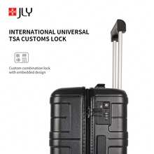 JLY ABS+PC Hard Shell Luggage, Lightweight Suitcase With TSA Lock, 360° Spinner Wheels, Carry On Luggage, Available In 20/24/28 Inch - Black - View 3