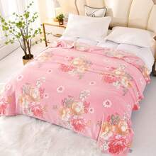 A Warm Floral Patterned Fleece Blanket, Soft And Durable Shawl Blanket, Suitable For Sofa, Bedroom, Living Room, Nap Blanket, And Usable In All Seasons. - Multicolor - View 5