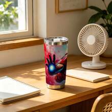 1pcs M Arvel Comic Superhero Ir On Man Classic Flight Armor Stainless Steel Tumbler With Lid, Insulated Travel Mug Hot Cold Retention Water Bottle For Outdoor Picnic Backyard Party Grass Beach Camping Summer Holiday Road Trip Kitchen Dining Table Beverage Cup - Nhiều màu - Xem 5