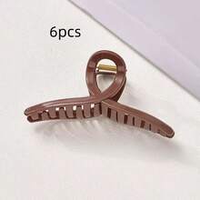1/6 Pcs Silicone Soft Claw Hair Clips, Non-Slip Elegant Simple Design, Back Head Hair Claw, Large Hair Clip For Women Daily Wear, Party Travel, Autumn And Winter Holiday Dress Up, Fashion Hair Accessories - Multicolor #2 - View 22