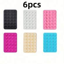 6pcs Silicone Suction Cup Set, Multi-Function Phone & Tablet Holder, Universal Compatibility, Easy Release, Reusable Sticky Stand - Multicolor - View 9