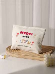 Sac cosmétique imprimé "Merci d'être un professeur incroyable" | Meilleur organisateur de maquillage thème professeur | Pochette de voyage imprimée de fleurs françaises | Accessoire de voyage | Compagnon pour la piscine | Trousse de toilette | Sac de plage | Cadeau pour la fête des mères | Cadeau pour la fête des enseignants | Convient pour maman, professeur, ami et infirmière | Sac de plage d'été | Accessoire de maison | Conception facile à nettoyer | Étui à maquillage portable - Multicolore - Voir 5