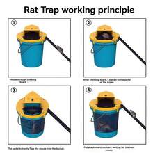 Flip-Top Automatic Reset Mouse Trap, PET Material Reusable Mouse Cage With Lid, Durable And Sturdy, Fits 5 Gallon Bucket, Home Mouse Control Tool, Suitable For Indoor, Outdoor, Yard, Warehouse, Kitchen, Efficient Rodent Control, Practical Home Essential - Flip-top Mousetrap - View 5