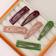12 chiếc kẹp tóc BB hình giọt nước, thích hợp để tạo kiểu tóc, sử dụng hàng ngày hoặc tạo kiểu tóc dự tiệc/sự kiện. - Màu Đỏ Sâu - Xem 3