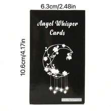 1pc Angel Whispers Message Tarot Cards, Casual Party Card Game, Divination Prediction Cards - Black - View 8