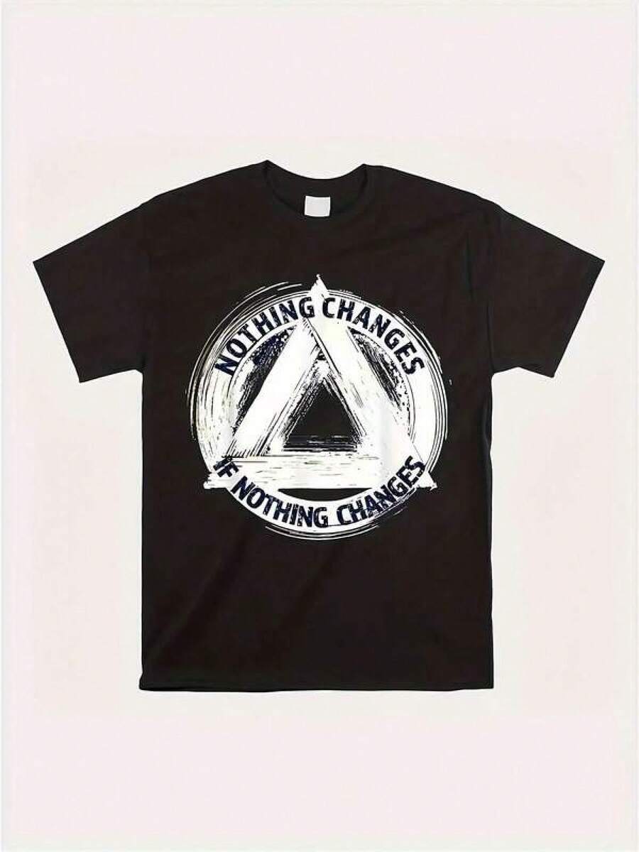 Camiseta Maxim Sober para Hombre | Si no hay cambios, no habrá cambios. | Camiseta Negra Casual de Manga Corta 2024, 220G - Negro - Ver 1