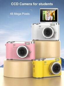 1 Pc 48MP 2.4" Rotating Screen Digital Camera, Rechargeable CCD Sensor, Comes With 32GB Memory Card And Multiple Filter Modes. Portable Anti-Shake Smart Zoom Camera, Suitable For Outdoor Use. - Multicolor - View 8
