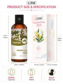 100毫升/30毫升/多种规格，20种香氛精油，薰衣草、玫瑰、樱花、茉莉、草莓、柠檬、甜橙、檀香、香草、芦荟、尤加利、迷迭香、薄荷、肉桂、蓖麻油 - 1PC - 查看 8