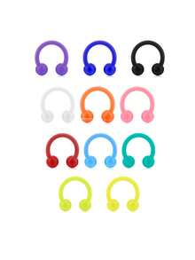 7pcs Stainless Steel Piercing Kit, Includes 12G/14G/18G Needles, Suitable For Navel, Lip, Nose, Eyebrow, Ear Piercing, With Nose Stud, Navel Ring, Lip Ring And Nose Septum Ring - Multicolor - View 13