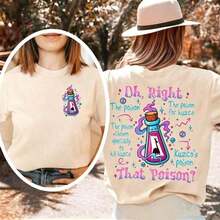 New Arrival 2026, Women's Short Sleeve Crew Neck Graphic Print T-Shirt, American Minimalist Style, 100% Cotton, Casual, Letter Print, Y2K Style, Soft, Breathable, Fashionable Fabric, 100% Cotton, For Daily Wear. - 杏色 - 查看 6