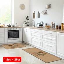 1pc Bicycle Pattern Printed Linen Kitchen Rug, Carpet, Mat, Bathroom Mat, Doormat, 3D Printed Rectangular, Suitable For Living Room, Bedroom, Hallway, Bathroom, Laundry Room - Polyester Carpet, For Indoor And Outdoor Home Decor - Multicolor - View 13