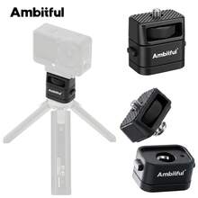 Ambitful MC1 Magnetic Quick Release Mount, Metal Quick Release Plate, 1/4" Tripod Adapter Base, Compatible With Action Cameras, Osmo Pocket 4/3, Universal Camera Conversion Accessory - View 2
