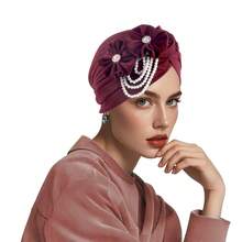 New Arrival, High-End, Elegant Solid Color Headband With Tangled Flower And Pearl Tassel Decor, Pearl Flower Design, Enhances Beauty And Liveliness, Suitable For Evening Gala, Birthday Party And Daily Wear - Multicolor - View 18