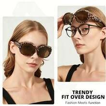 1 pieza Gafas de moda con clip para miopía, gafas de conducir para mujer - Multicolor - Ver 3