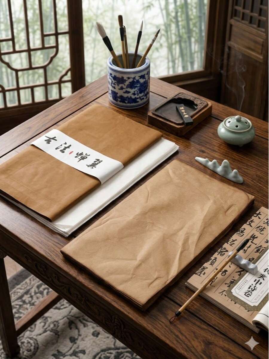 蟬翼宣紙,超薄傳統中國宣紙,半尺寸宣紙專為書法和繪畫設計,用於毛筆書寫和藝術創作的宣紙。祝您購物愉快。 - 多款 - 查看 1