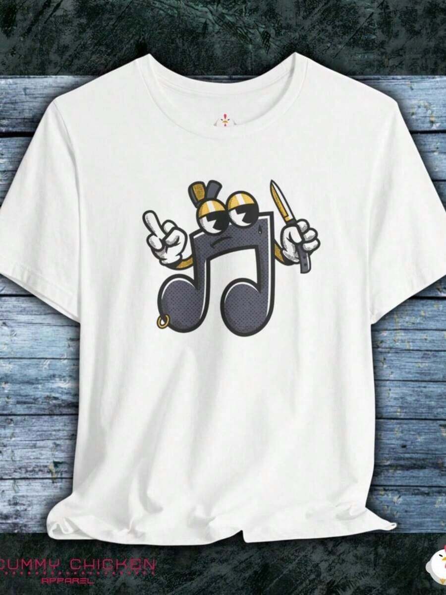Champagne And Chips T-Shirt, Food Lover T-Shirt, Brunch T-Shirt, Gift For Friends, Food Lover T-Shirt, Breathable And Comfortable. - 白色 - 查看 1