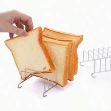 1pc Stainless Steel Bread Rack, Can Bake Multiple Slices Simultaneously - Air Fryer Accessory - Dishwasher , Rust-Resistant - Ideal For Baking Bread, Waffles & Storing Utensils - Suitable For Home Kitchen And Outdoor Cooking - Kitchen Essential - View 11