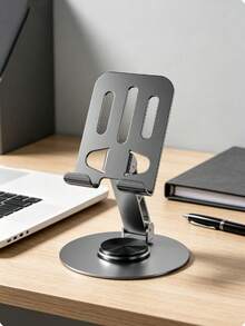 1pc Waterproof Desk Phone Stand, 360° Rotation, 2-Level Height Adjustable, Foldable & Portable, Compatible With Various Phones, Waterproof & Durable Anti-Slip, Suitable For Office, Bedside, Video Calls, Streaming, Random Color - A - View 17