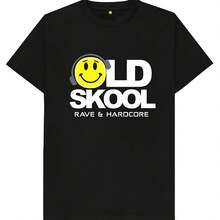 Old Skool Rave & Hardcore T Shirt - Black - View 1
