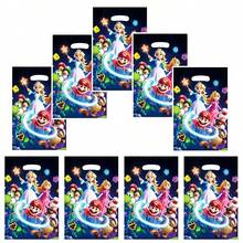 Bộ 10 túi quà tặng chủ đề game điện tử Super Plumber cổ điển, in hình các nhân vật và cảnh trong vũ trụ game, rất phù hợp cho các sự kiện theo chủ đề game thủ và quà tặng trong các bữa tiệc. - Nhiều màu - Xem 1