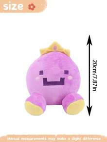 20cm/7.87in Wemmbu And Zam Plush Toy Crown Two-Foot Round Stuffed Animals Plushies Decorate Creative Gifts For Kids Birthday Party Home Girls Room Decor Game Collector - Multicolor - View 12