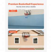 Wall Mount Basketball Hoop, 44-Inch PC Backboard Mounted Basketball Hoop Outdoor With Solid Steel, 0.08 Inch Thickened Backboard, Thickened Woven Nylon Basketballs Net, Indoor & Outdoor Use - 44-inch - View 2
