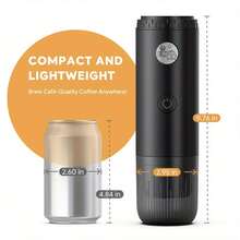 Portable Italian Espresso Machine, Cordless Coffee Machine, USB Charging, Self Heating Function, Portable Capsule Coffee Machine, Compatible With Ground Coffee And Capsules. Suitable For Home, Office, Outdoor Camping, And RV. - Coffee Machine - View 11