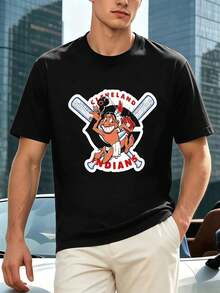Men Plus Size T-Shirts - Black - View 2