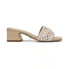 Sam Edelman Women's Waylon Block-Heel Slide Sandals |  | Women Flip-Flops - 現代象牙色皮革 - 查看 2